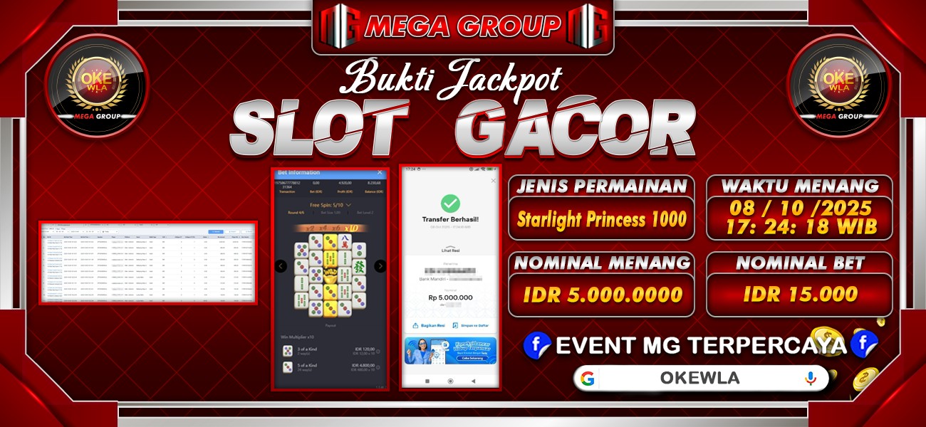 Bukti JP situs Okewla hari Rabu, 08 Oktober 2025