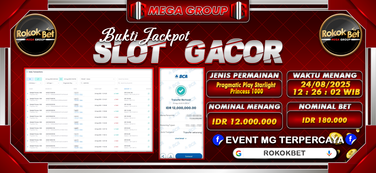 Bukti JP situs Rokokbet hari Minggu, 24 Agustus 2025